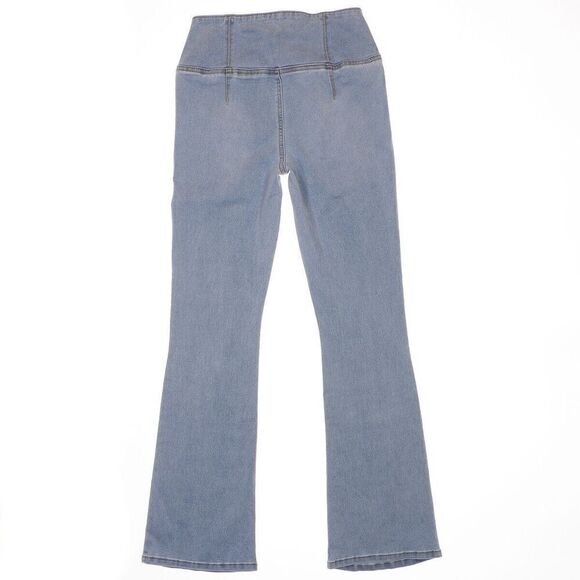 Nobo Jeans Juniors Size 3-5 Blue Pull On Bootcut High Waist Measures 26 x 29.5 - Picture 3 of 8